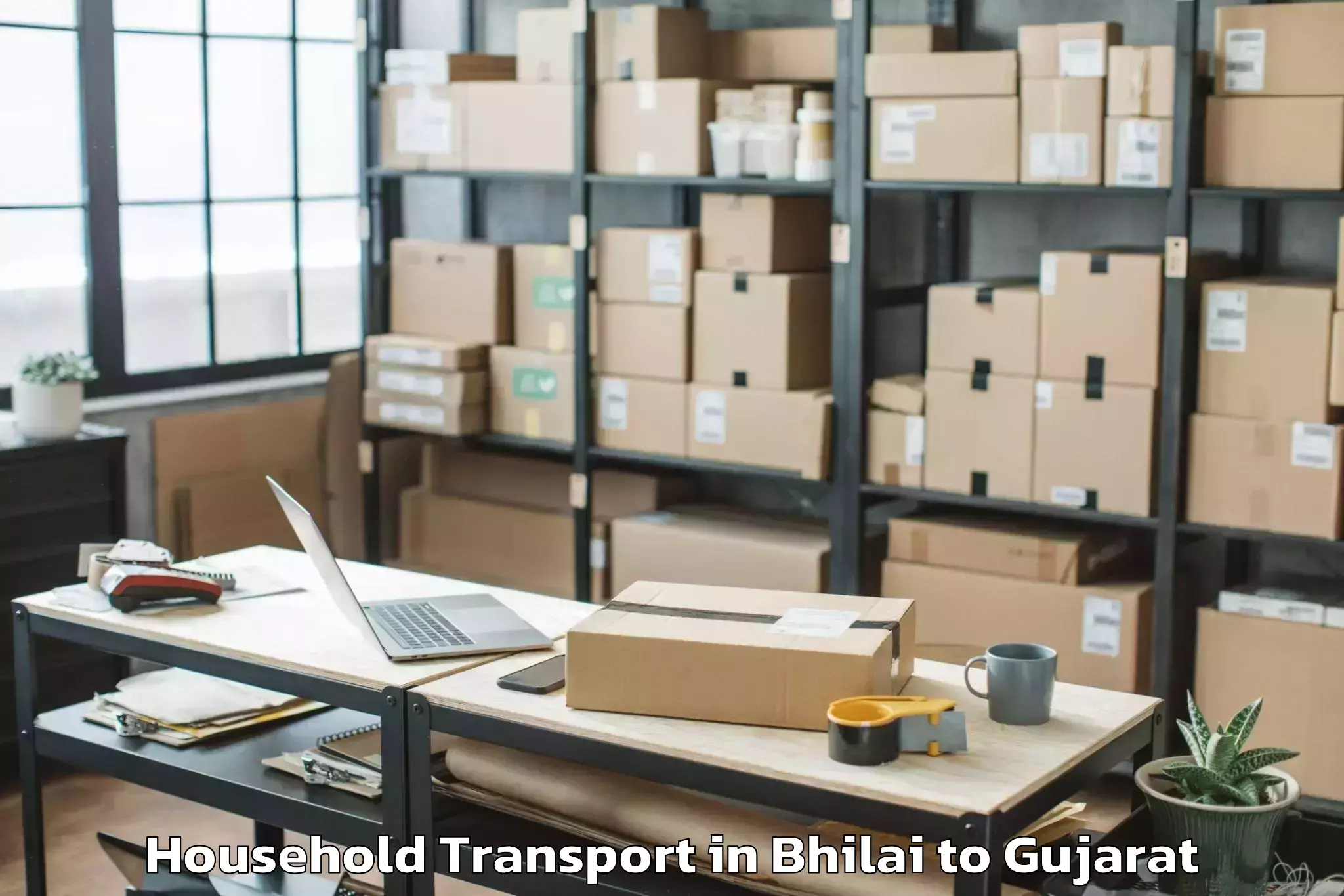 Easy Bhilai to Uchchhal Household Transport Booking